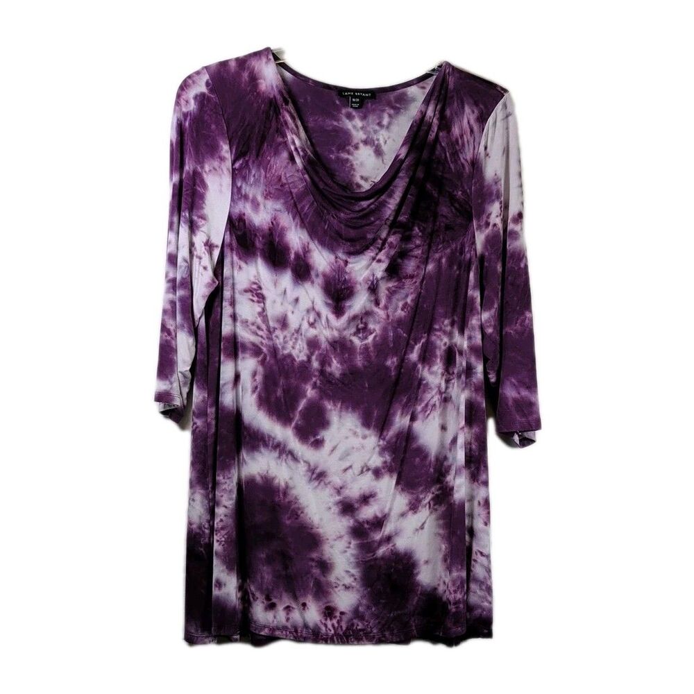 Lane Bryant Cowl Neck Womens Tunic - Size 18/20 - Purple Low Immersion Dyed